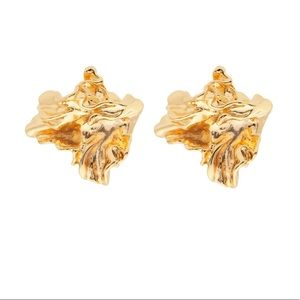 NWT Amber Sceats Reese Earrings 24k Gold Plated